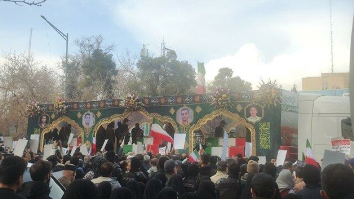 مراسم تشییع پیکر شهدای جنایات اخیر صهیونیستی-آمریکایی برگزار شد