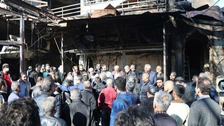 ارائه گزارشی از حریق عمدی بازار سنتی رشت به رئیس جمهور