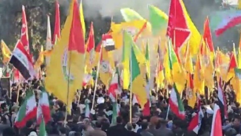 تظاهرات عراقی‌ها در حمایت از ایران و محکومیت سیاست‌های آمریکا