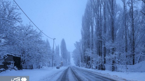 گزارش تصویری / سفید پوش شدن جاده چالوس کرج