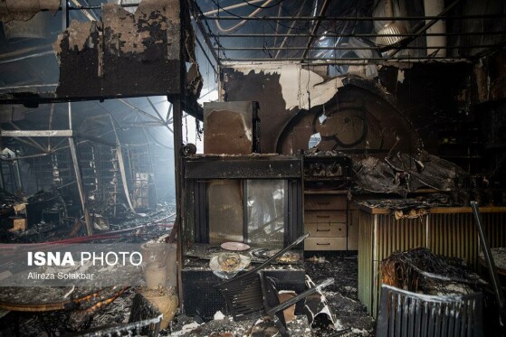 آتشسوزی بازار بزرگ جنت - تهران