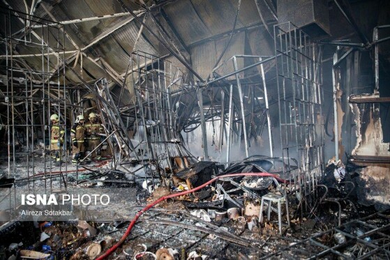 آتشسوزی بازار بزرگ جنت - تهران