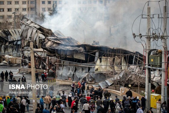 آتشسوزی بازار بزرگ جنت - تهران