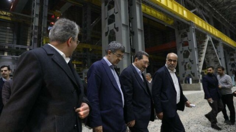 وزیر صمت نیروگاه گازی مجتمع فولاد بافق را افتتاح کرد