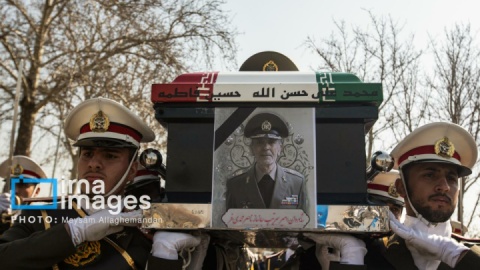 گزارش تصویری/ تشییع پیکر امیر سرتیپ ناصر محمدیفر