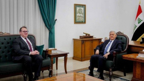 دیدار رئیس جمهور عراق و کاردار سفارت آمریکا در بغداد