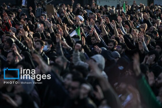 سوگواری در میدان انقلاب