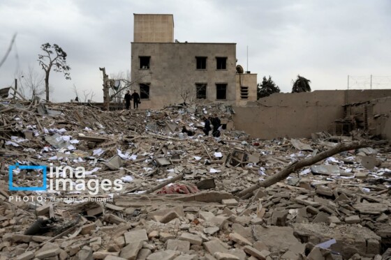 آثار حمله شب گذشته به منطقه ۱۵ خرداد