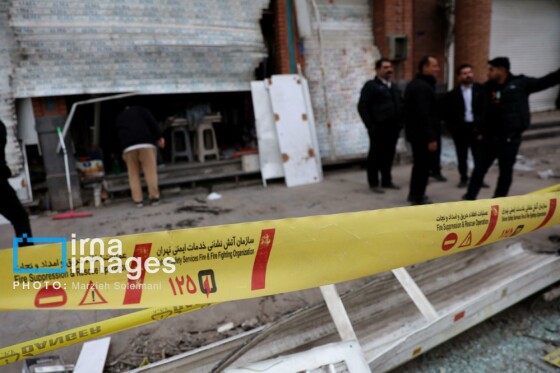 آثار حمله شب گذشته به منطقه ۱۵ خرداد