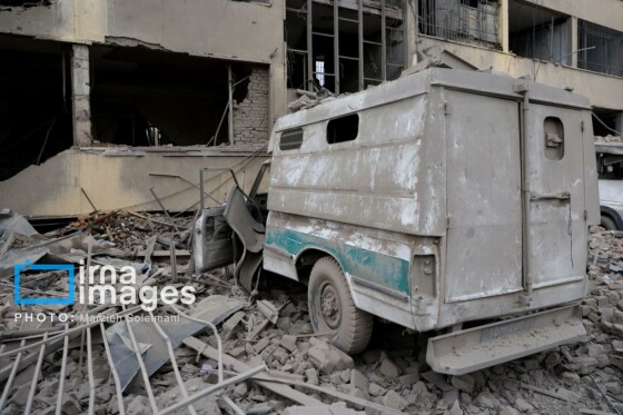 آثار حمله شب گذشته به منطقه ۱۵ خرداد