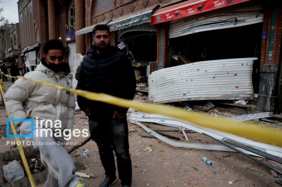 آثار حمله شب گذشته به منطقه ۱۵ خرداد