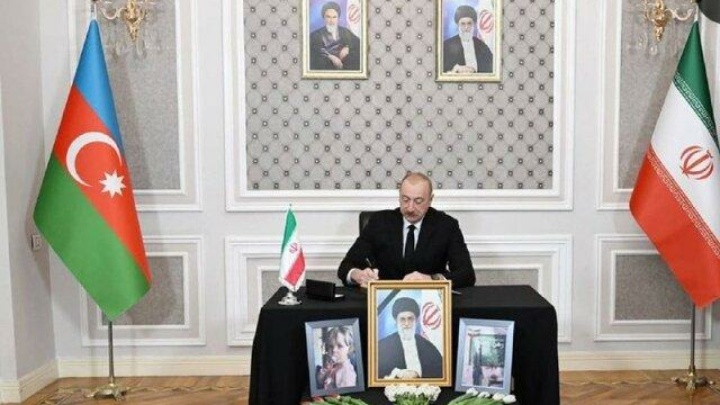 حضور الهام علی‌اف در سفارت ایران در باکو