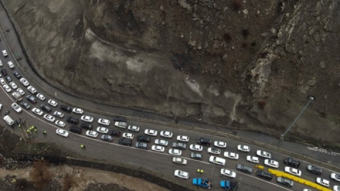 ترافیک سنگین و نیمه سنگین در محورهای چالوس و هراز