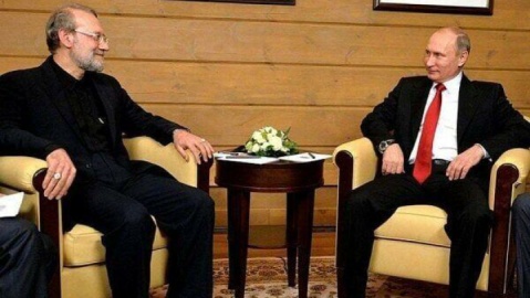 پوتین شهادت علی لاریجانی را به رهبر جمهوری اسلامی ایران تسلیت گفت