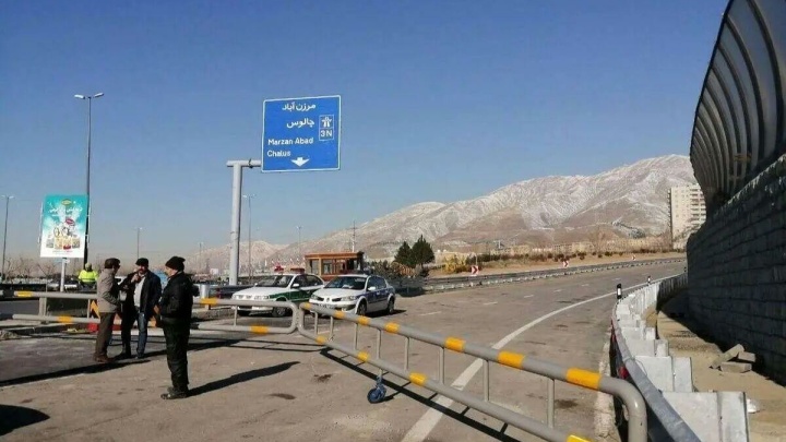 جاده چالوس مسدود شد