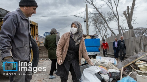 آثار حمله آمریکایی ـ صهیونی ‌در خانه‌های سازمانی راه‌آهن تبریز