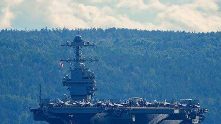 ناو هواپیمابر جرالد فورد از مدار خارج شد