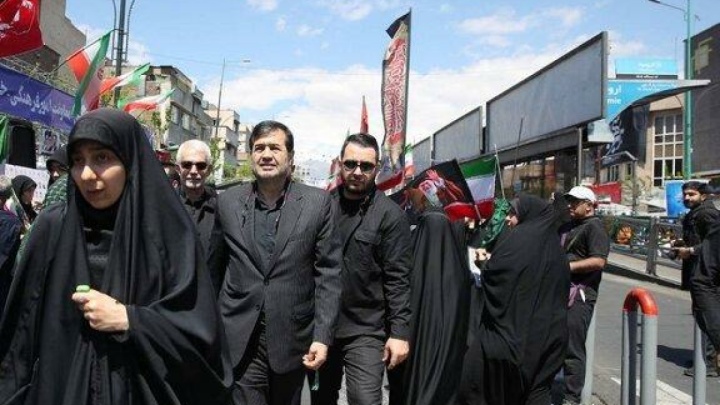 حضور وزیر ورزش در مراسم چهلمین روز شهادت رهبر انقلاب