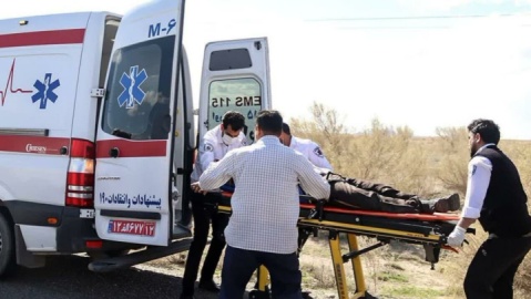 تصادف کامیون و مینی بوس در محور مشهد گلبهار/ ۱۲ نفر مصدوم شدند