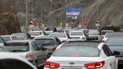 ترافیک سنگین در جاده چالوس و هراز سنگین