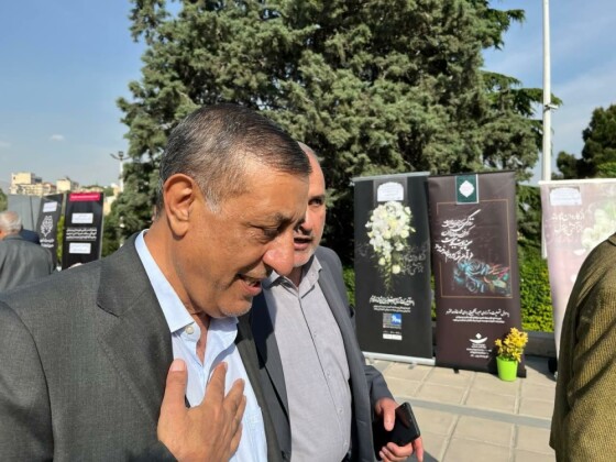 محمدجعفر قائم‌پناه، معاون اجرایی رئیس جمهور در مراسم ترحیم والده پیرحسین کولیوند