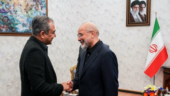 دیدار وزیر کشور پاکستان با دکتر قالیباف رئیس مجلس