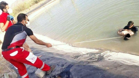 جسد جوان غرق‌شده در دریاچه برم الوان شهرستان بهمئی پیدا شد