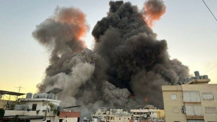 فیلم‌هایی از حمله اسرائیل به ضاحیه بیروت