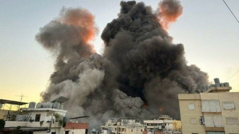 فیلم‌هایی از حمله اسرائیل به ضاحیه بیروت