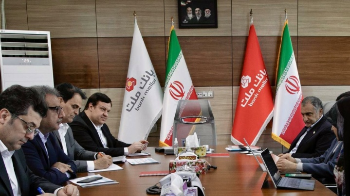 نشست مشترك مدیرعامل بانك ملت و رییس دانشگاه صنعتی شریف با موضوع حمایت از تولیدات علمی و فناورانه