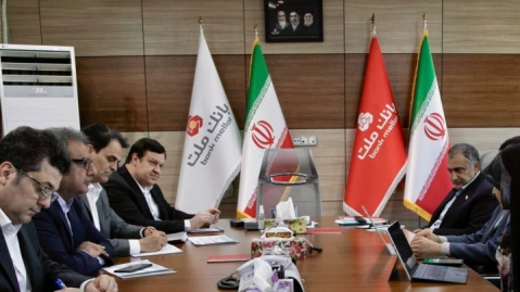نشست مشترك مدیرعامل بانك ملت و رییس دانشگاه صنعتی شریف با موضوع حمایت از تولیدات علمی و فناورانه
