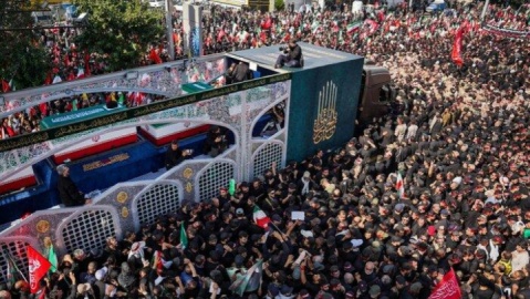 وداع و تشییع آقای شهید ایران در قاب تصاویر خبرگزاری شینهوا