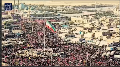فیلم / جمعیت بی‌پایان عاشقان رهبر شهید انقلاب در خیابان‌های اطراف مسجد مقدس جمکران