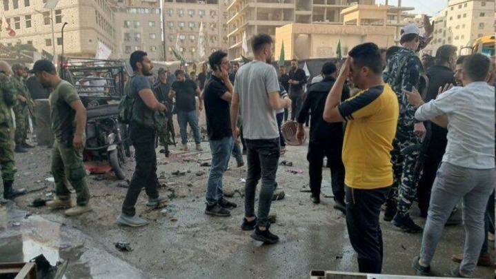 شنیده شدن صدای چند انفجار در نزدیکی محل اقامت مکرون در دمشق