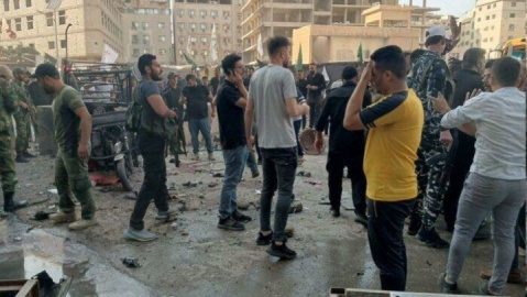 شنیده شدن صدای چند انفجار در نزدیکی محل اقامت مکرون در دمشق