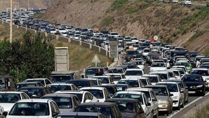 ترافیک سنگین در محورهای چالوس و هراز