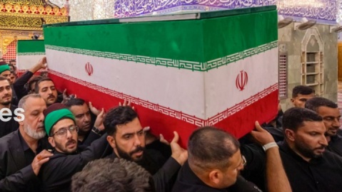 تجدید میثاق زائران با آرمان‌های مقاومت در حاشیه تشییع رهبر شهید در بین الحرمین
