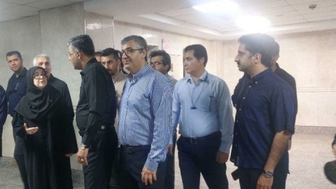 فیلم / بازدید فاطمه مهاجرانی از بیمارستان شهدای خلیج فارس بوشهر