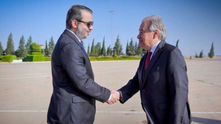 گوترش، اولین دبیرکل سازمان ملل پس از جنگ، وارد دمشق شد