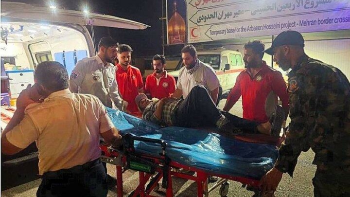 انتقال ۱۵ زائر حادثه‌دیده از عراق به مرز مهران
