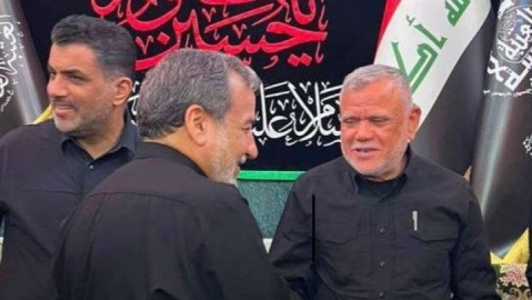 دیدار هادی العامری و وزیر امور خارجه کشورمان در حاشیه مراسم اربعین در کربلا