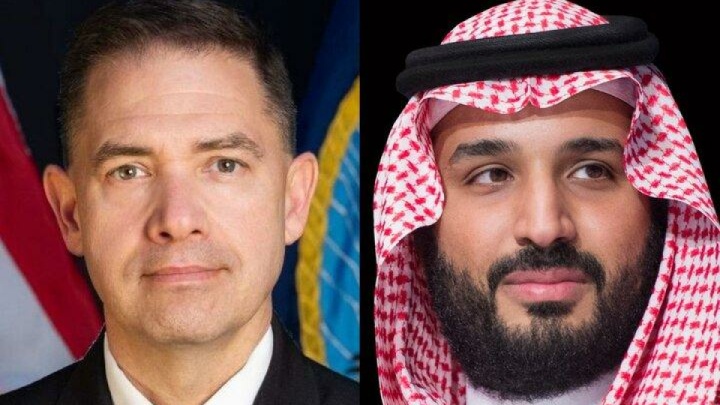 دیدار محمد بن سلمان با فرمانده سنتکام