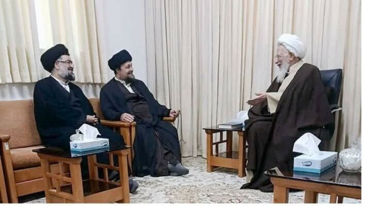 دیدار سیدحسن خمینی با آیت‌الله جوادی آملی