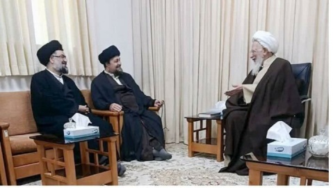 دیدار سیدحسن خمینی با آیت‌الله جوادی آملی