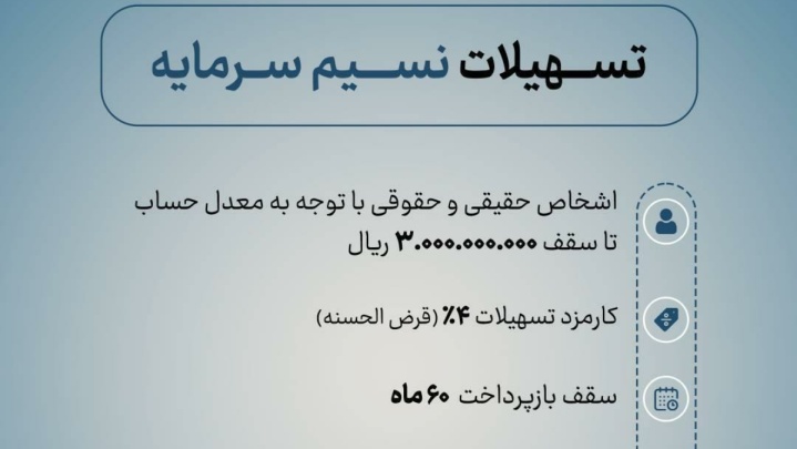 تشریح جزئیات پرداخت تسهیلات قرض‌الحسنه بانک سرمایه