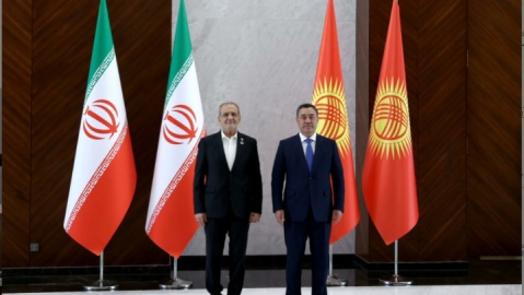 تصاویر/ دیدار روسای جمهور ایران و قرقیزستان