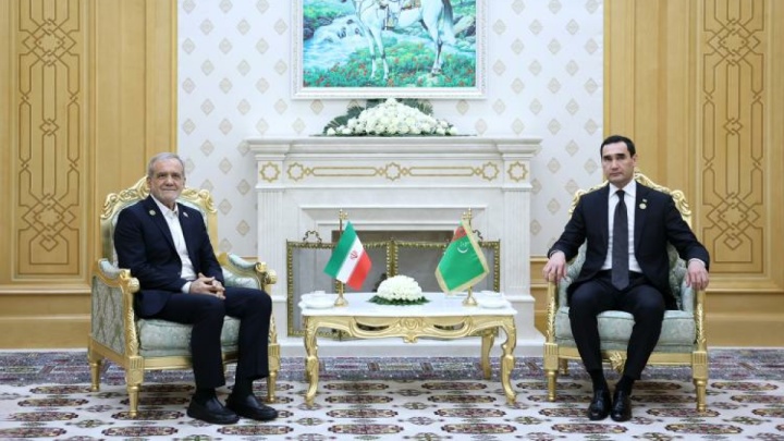 دیدار روسای جمهوری اسلامی ایران و ترکمنستان