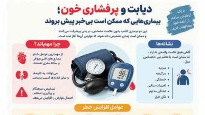 دو بیماری بی‌صدا؛ از فشار خون تا دیابت