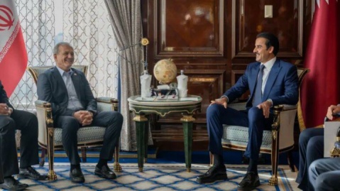 پزشکیان و امیر قطر درباره تنگه هرمز گفت‌وگو کردند