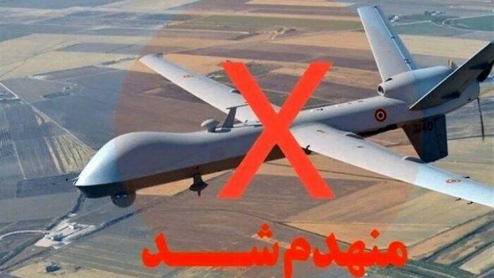انهدام یک فروند پهپاد پیشرفته MQ۱ در تنگه هرمز